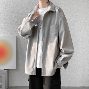 8XL-M灯芯绒加厚加绒长袖衬衫男加肥加大码衬衫外套CS501P65控78