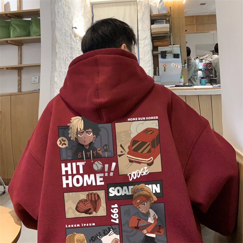 ！连帽圆领卫衣男装港风帽衫男LMWY366-P35,男装卫衣,电商B371