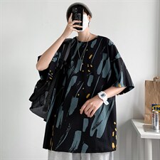 新款春夏短袖t恤男女ins港风chic慵懒bf学生扎染上衣TX310-P20，男装T恤，星座1008-2