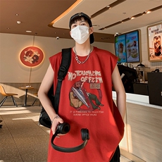 已注册直播得物抖音品质男纯棉250克重磅无袖背心T恤T551P28控39，男装背心/马甲，电商C408(原B339-1)