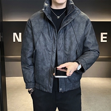 标50白鸭绒扎染皮羽绒服男冬季外套现货C317-Y9966-P215，男装羽绒服，电商C317