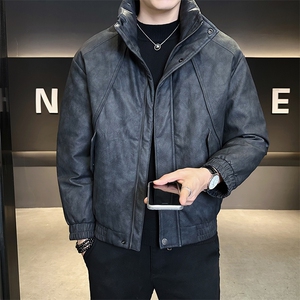 标50白鸭绒扎染皮羽绒服男冬季外套现货C317-Y9966-P215图片