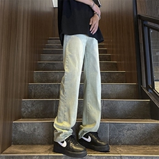 春秋款直筒牛仔裤新款高街宽松休闲美式百搭裤子，男装牛仔裤，星座410-6（原星座1304-1）