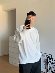 美式运动长袖T恤宽松速干跑步训练健身衣纯色休闲打底衫CU013 P35图片