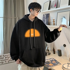 抖音品质秋季320G华棉男士连帽大码印花卫衣WYH2474-P45控68，男装卫衣，电商B370
