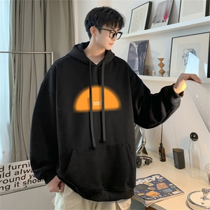 抖音品质 秋季320G华棉男士连帽大码印花卫衣WYH2474-P45控68图片