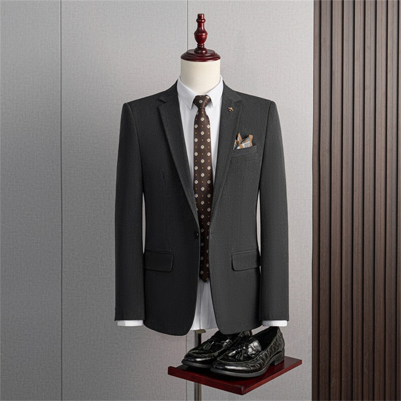 春季韩版西服男修身休闲英伦职业装小西装纯色外套新郎结婚礼服潮，男装西服，星座505-2（原电商A260-1)