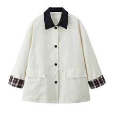 2025秋装新款时尚PU皮翻领中长外套，女装短外套，曼琳思菲