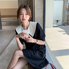 现货主推夏季气质小黑裙连衣裙，女装连衣裙，菡迪欧娜