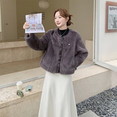 环保皮草毛毛外套82705款p195k298，女装短外套，2B076
