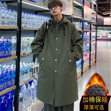 风衣男中长款大衣男加绒棉衣男F174薄P90加棉P100特价港风二，男装风衣，星座401