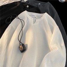 XZ809A/TTT1/P35/控48美式V领肌理感百搭长T恤卫衣，男装T恤，星座809A(原222-1)