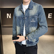 牛仔外套男水洗高级感衣服秋季修身牛仔夹克C317-J6518-P125，男装夹克，电商C317