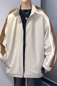 麂皮绒夹克男宽松落肩宽松上衣外套JK730-P70图片
