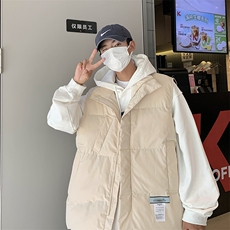 港风潮牌棉衣马甲男秋冬ins潮流宽松休闲百搭背心外套W7838-P47，男装背心/马甲，星座512-3