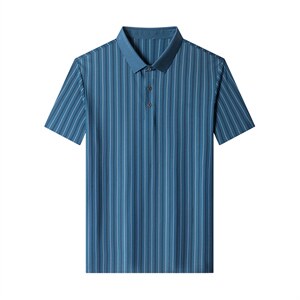 冰丝薄款男装2023夏季新款商务休闲宽松免烫短袖时尚百搭男装图片