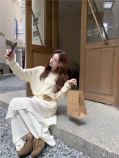 【现货】毛衣吊带连衣裙两件套套装送腰包5752-P175K258，女装套装/套裙，2C332