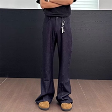 美式设计感多口袋百搭裤子复古宽松直筒阔腿休闲工装裤男，男装工装外套，星座506A