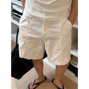 DK202-P25!!现货！！老钱风棉麻混纺休闲半截裤夏季薄款短裤，男装牛仔裤，星座1811B