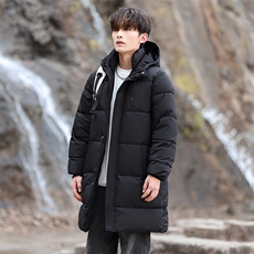 冬季中长款男士棉衣加棉加厚棉服潮流连帽棉袄青年A266-MY902-P95，男装棉衣，电商A266