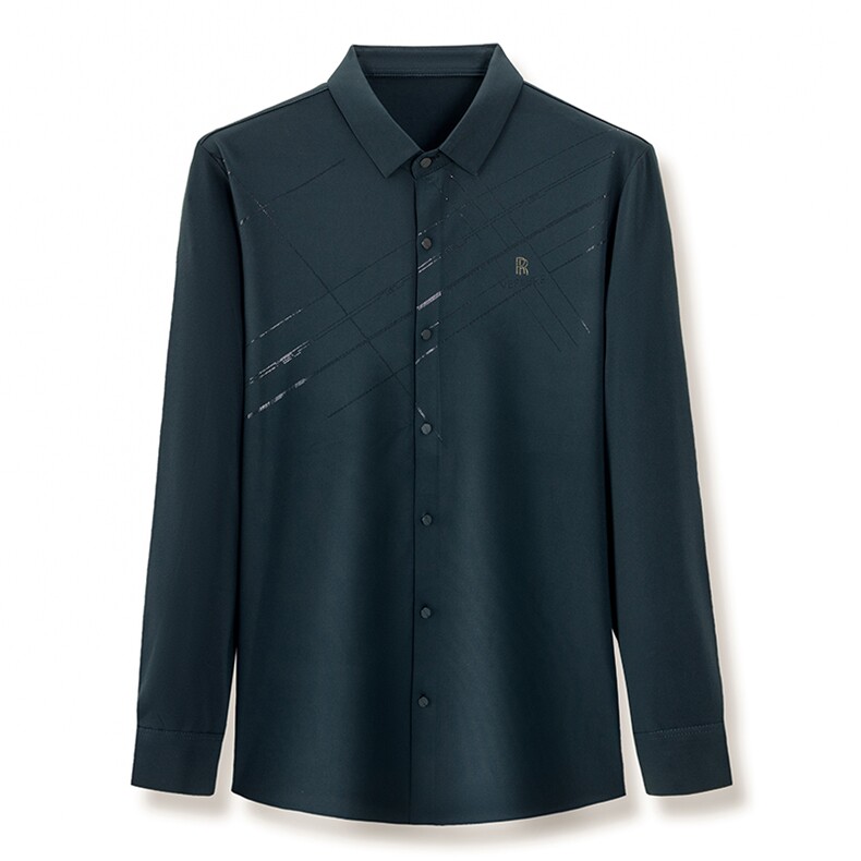 衬衫男2023春秋季新款百搭上衣长袖宽松上衣中青年士衬衣工装外套,男装衬衫,电商B212（原钱塘6029）