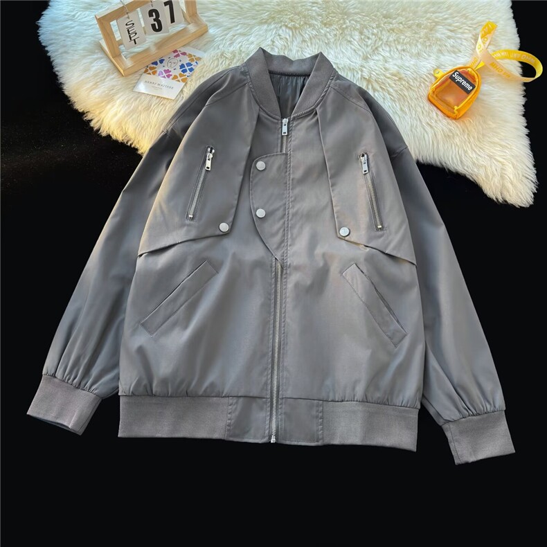 美式工装夹克机能感潮牌飞行服春秋季新款男女休闲百搭外套-JK080,男装夹克,星座601-1