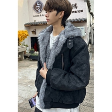美式复古座山雕翻领毛领棉服男女冬季派克服棉衣外套M8245，男装棉衣，星座1116A（原606A-3）