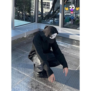美式ins高街cleanfit重工艺水洗暗黑微喇牛仔裤货号K2401P60图片
