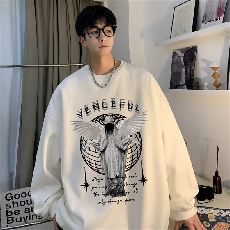 秋季新款320G华棉圆领卫衣面布棉WH513-P35控58,男装卫衣,电商B370