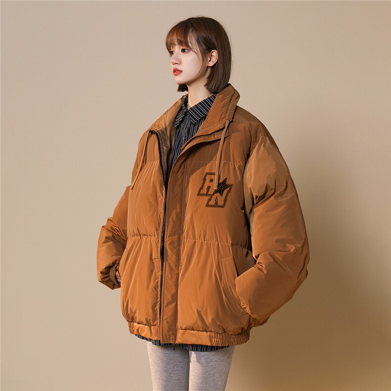 中性凯旋白鸭绒22冬季潮流印花保暖抽绳立领羽绒服YR216P195控258,男装羽绒服,A247A