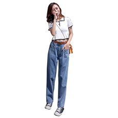 简约时尚潮流裤子休闲气质2021年秋季优雅个性宽松，女装裤子，钱塘布衣