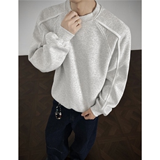 重磅全棉拼接420克结构板圆领卫衣撞色短宽外套男潮RH5317-特P47，女装短外套，星座610B-1