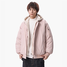 新款冬季大码羽绒棉服棉袄连帽假两件韩版宽松外套A436-2583-P95，男装棉衣，电商A436
