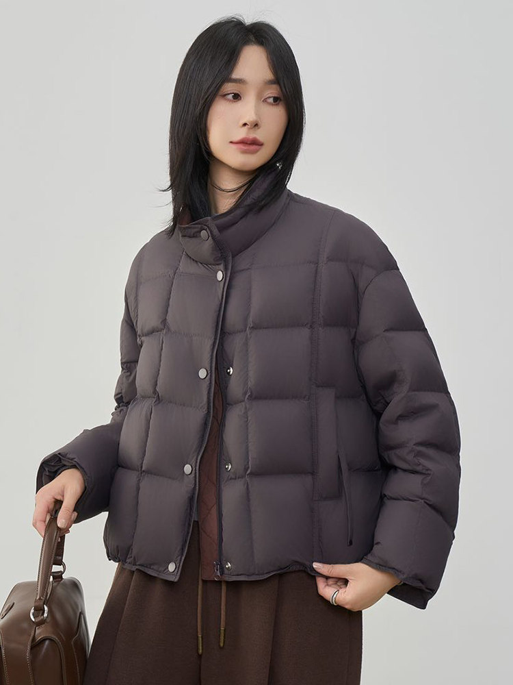 现货2025年冬季新款羽绒服90白鸭绒休闲风女,女装羽绒服,阳光伊恋