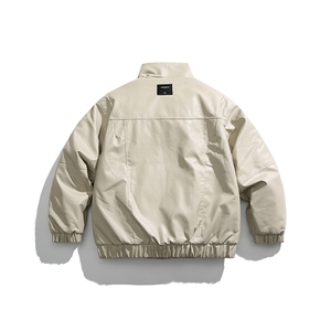 2025冬季新款男装日系潮牌纯色宽松休闲棉服加厚皮外套MY19-F159图片