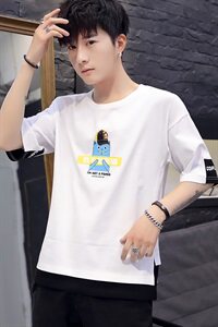 家乐6935-P30男士短袖t恤2021夏季韩版潮流半截袖修身夏装潮牌图片