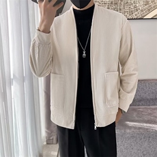 春秋季新款棒球领夹克男多口袋时尚外套网红帅气潮流上衣JK004，男装夹克，星座1116A-2（原606A-1）