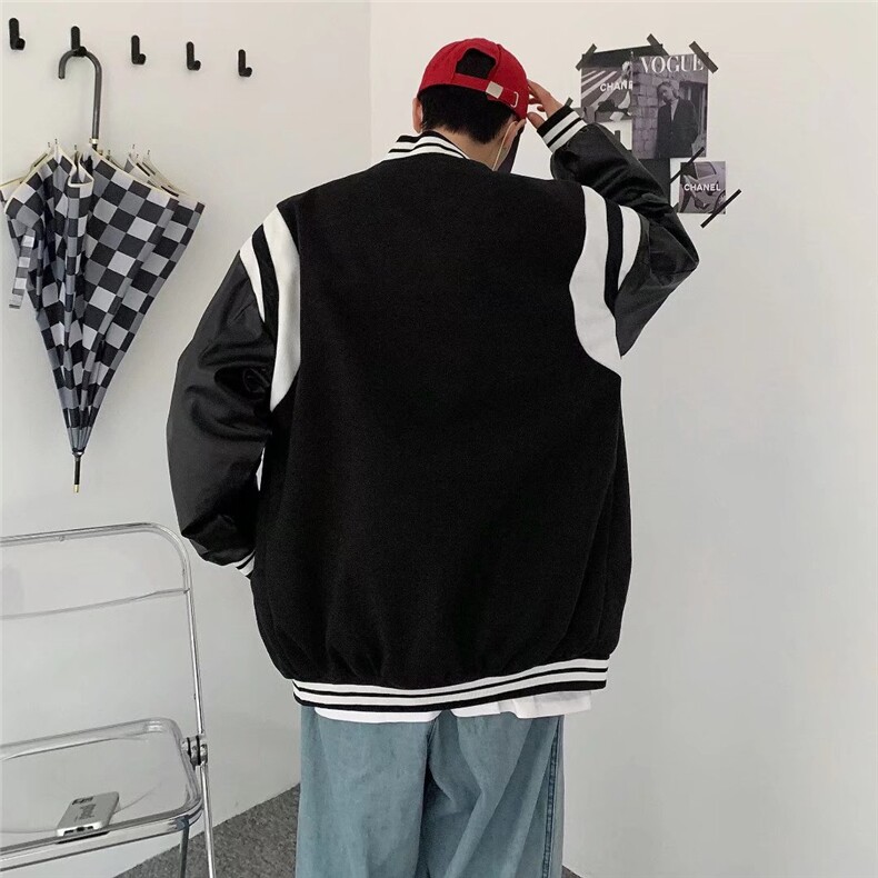 潮流夹克潮男春季棒球领夹克J8051P65图片