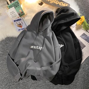 ！22秋季新款宽松大码港风wastap平铺连帽卫衣LW1909-P35控58图片