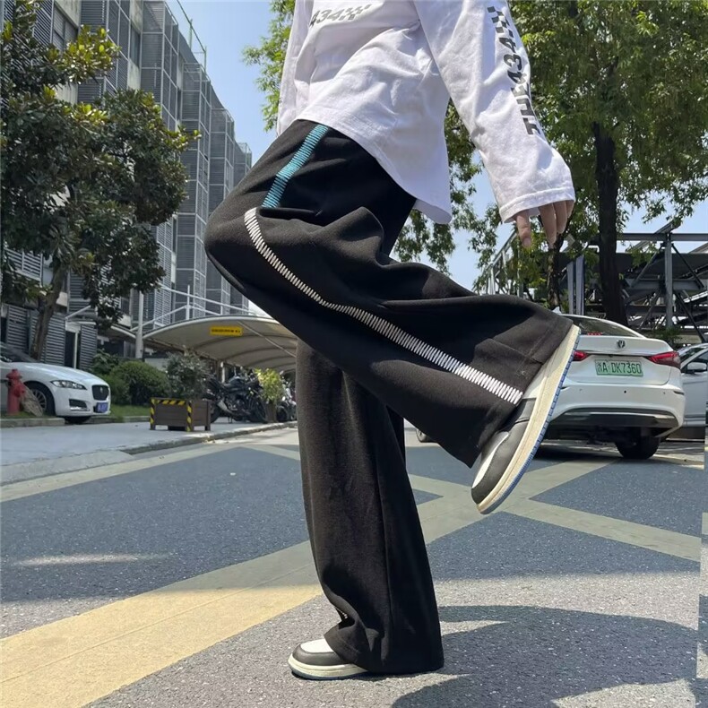 男秋季新款港风刺绣米妮绒休闲裤A739P40,男装休闲裤,星座1116-2