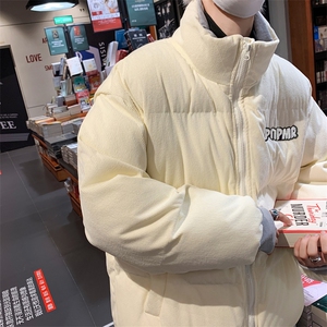 美式复古宽松立领棉衣外套灯芯绒棉袄男冬季加厚棉服W7982-P78