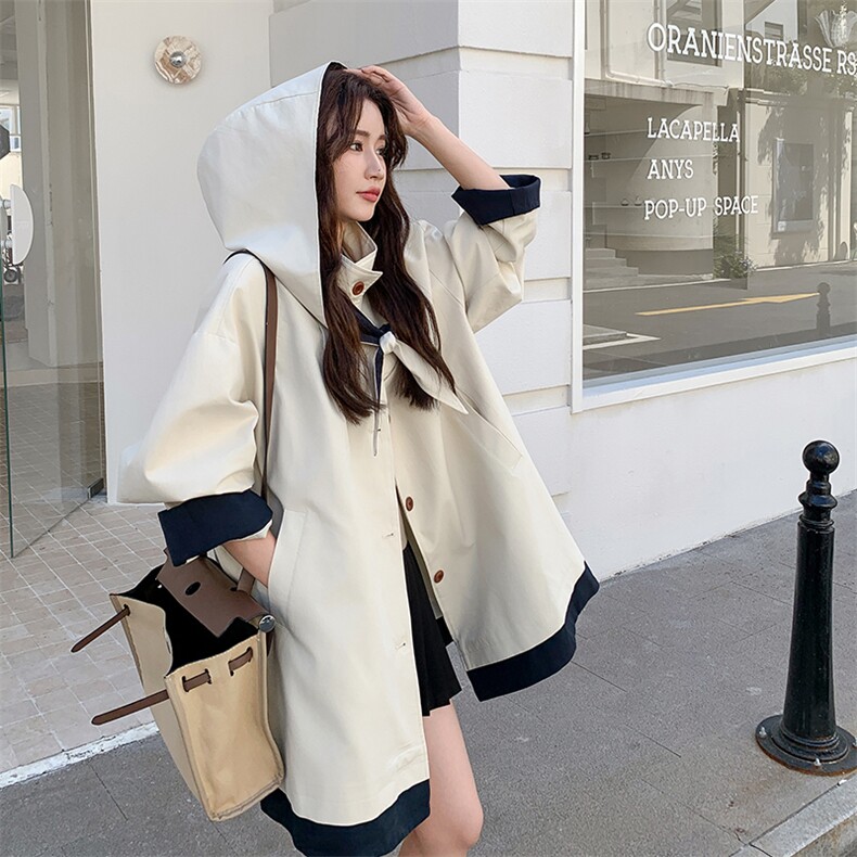 26新款现货大货已到店可拆卸帽风衣外套6837-P195-K298,女装风衣,2D034