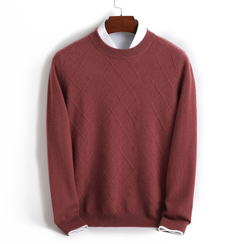 2025年秋季长袖圆领时尚百搭通勤简约休闲男款羊绒衫，男装羊绒套衫，君道羊绒