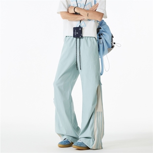 抖音品质美式三条杠拉链设计感速干休闲裤B315-K25422-特p35控68图片