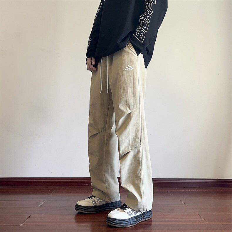 港风休闲裤冲锋裤伞兵裤宽松运动裤拖地裤束脚裤男KP815P45,男装休闲裤,星座1204-3