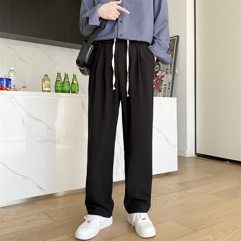 HK2455-P45加绒55春秋男士宽松直筒休闲裤垂感西装裤男大码小西裤，男装西服套装，星座217-2