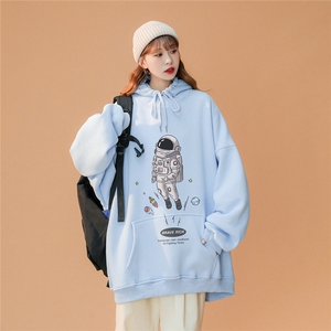 中性 2024春季新品简约Uttle nger太空人连帽卫衣W292 P35控58图片