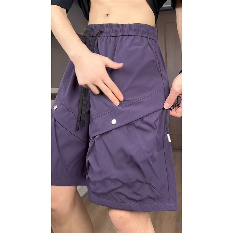 工装短裤男款夏季潮牌高街大口袋美式运动高端裤子休闲五分中裤男,男装牛仔裤,星座218-1（原230）