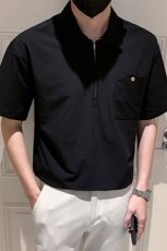 卡其2023夏装社会小伙男士纯色短袖衬衫男衬衣潮C3302-P58控价78，男装衬衫，电商A108