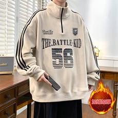 【奥粒绒】秋冬港风青少年加绒加厚卫衣男设计感外套ALR5505-P45，女装短外套，星座301D(原星座1004-8）